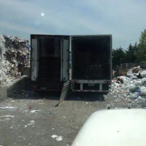Driver Loses Trailer Door